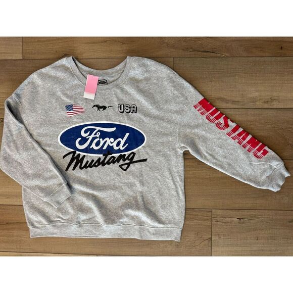 Ford Tops - Ford Mustang Cozy Graphic Sweatshirt - Heather Gray Women’s NWT XXL 2XL Soft